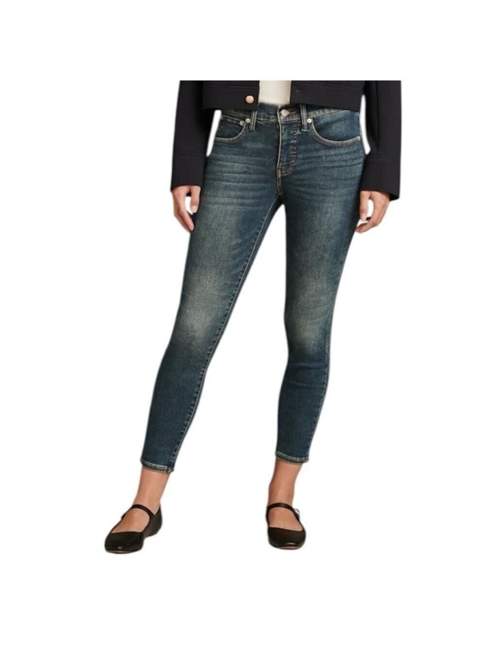 Lucky Brand Ava Skinny Mid Rise Ankel Length Jeans Medium Wash Denim Size 8/29